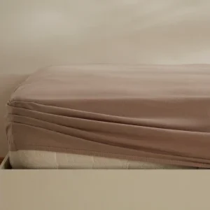 Karaca Home Jerseystretch Spannbettlaken, 200x200+30cm, Beige