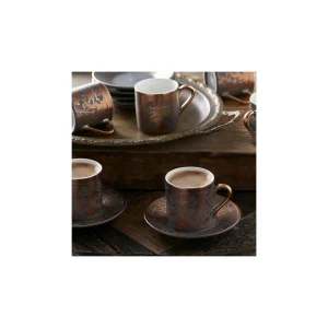 Karaca Charles 12 Teilige Für 6 Personen Mochatassen-Espressotassen Porzellan