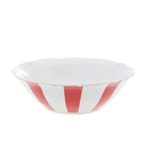 Karaca Romantic Rot Gestreift Schale