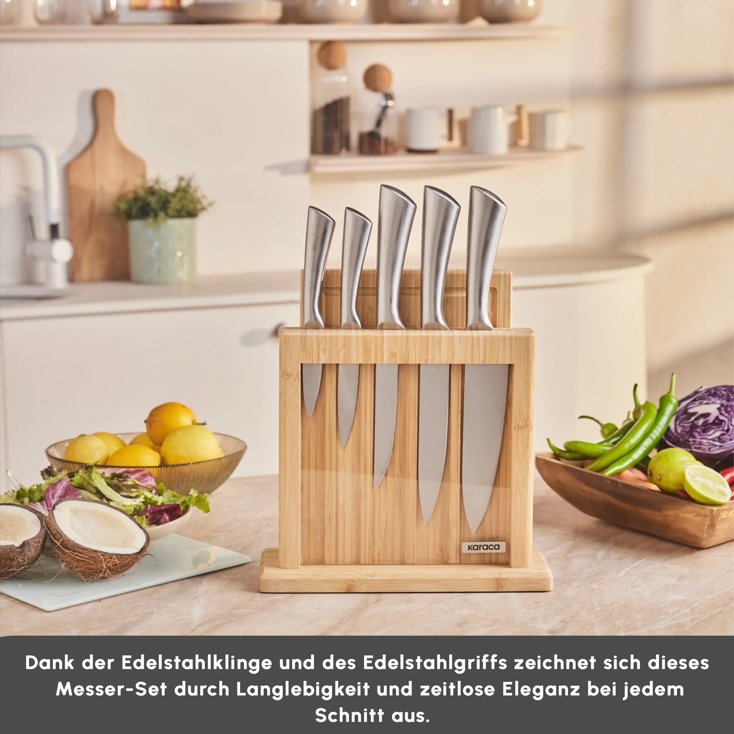 Karaca Vigor 7-teiliges Messerset und Schneidebrett – Bild 4
