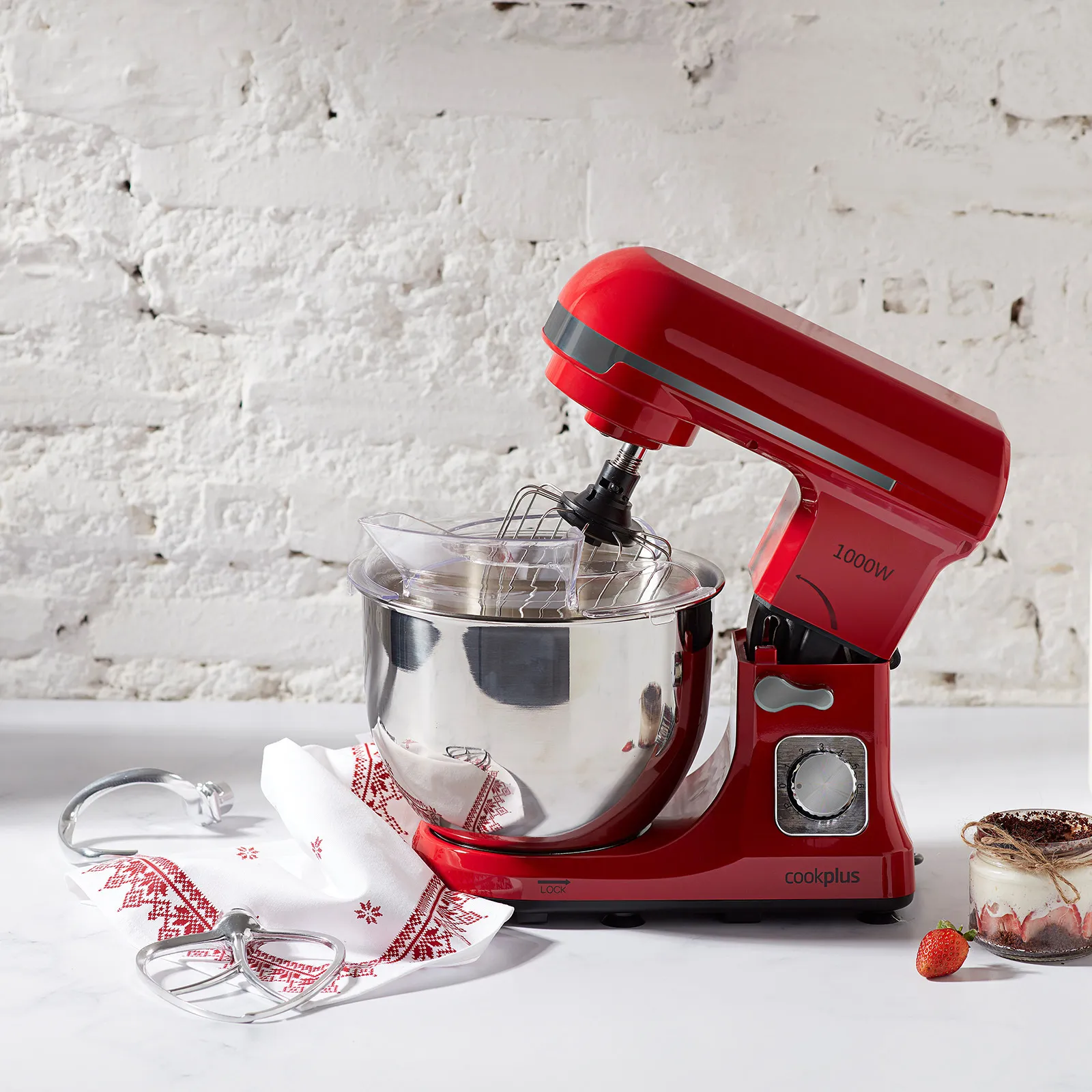 Cookplus Quick Chef 1001 Küchenmaschine Rot 1000W – Bild 7