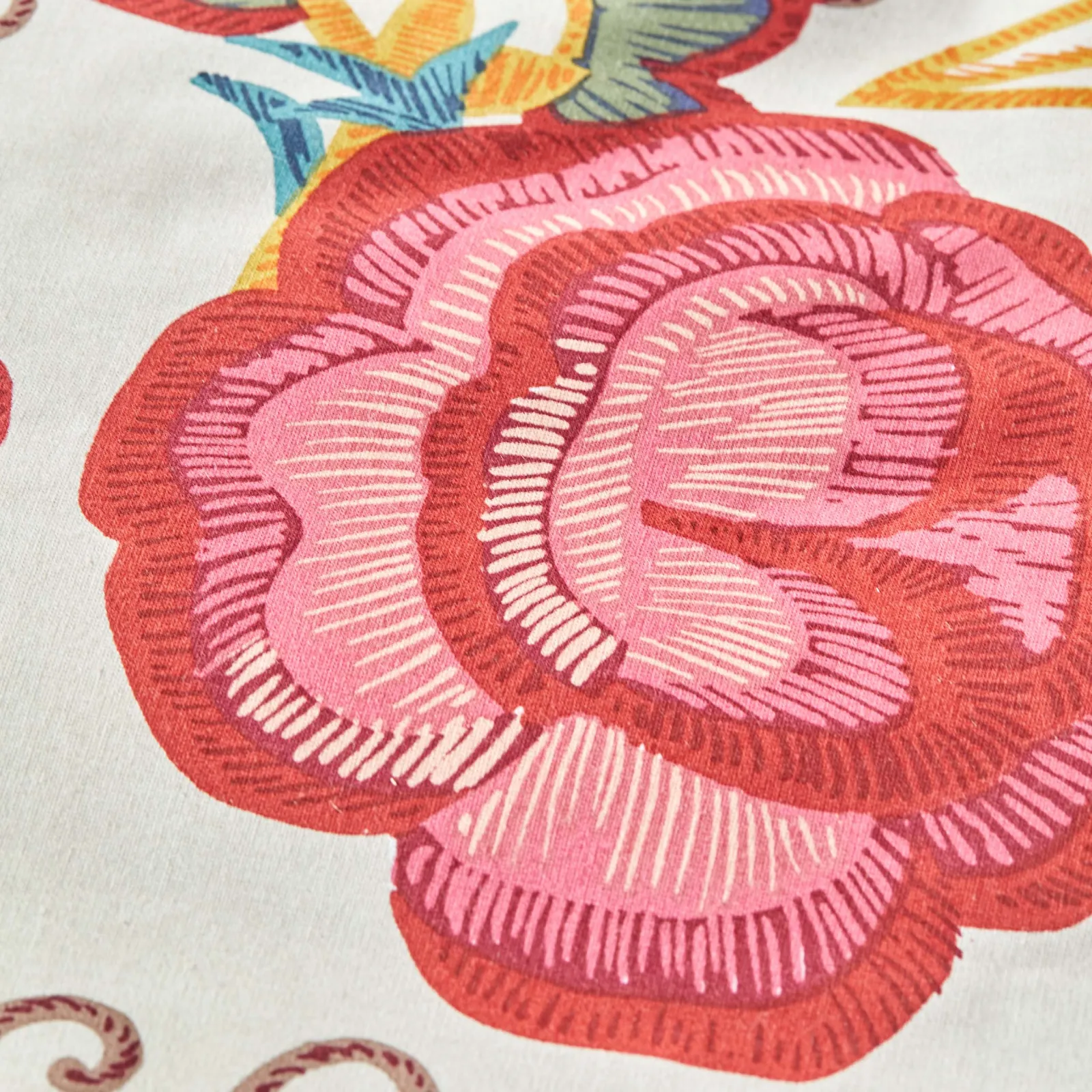 Karaca Home Tulio Claret Rot Doppeltes Bettbezugs-Set aus 100% Baumwolle – Bild 6