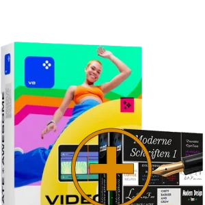 Movavi Video Editor 2025 + Moderne Schriften-Paket 1+2