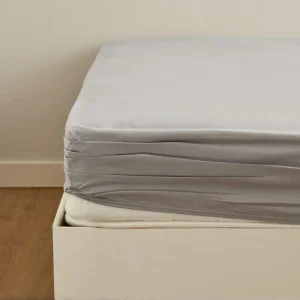 Karaca Home Spannbettlaken Doppelbett Hellgrau aus 100 % Baumwolle