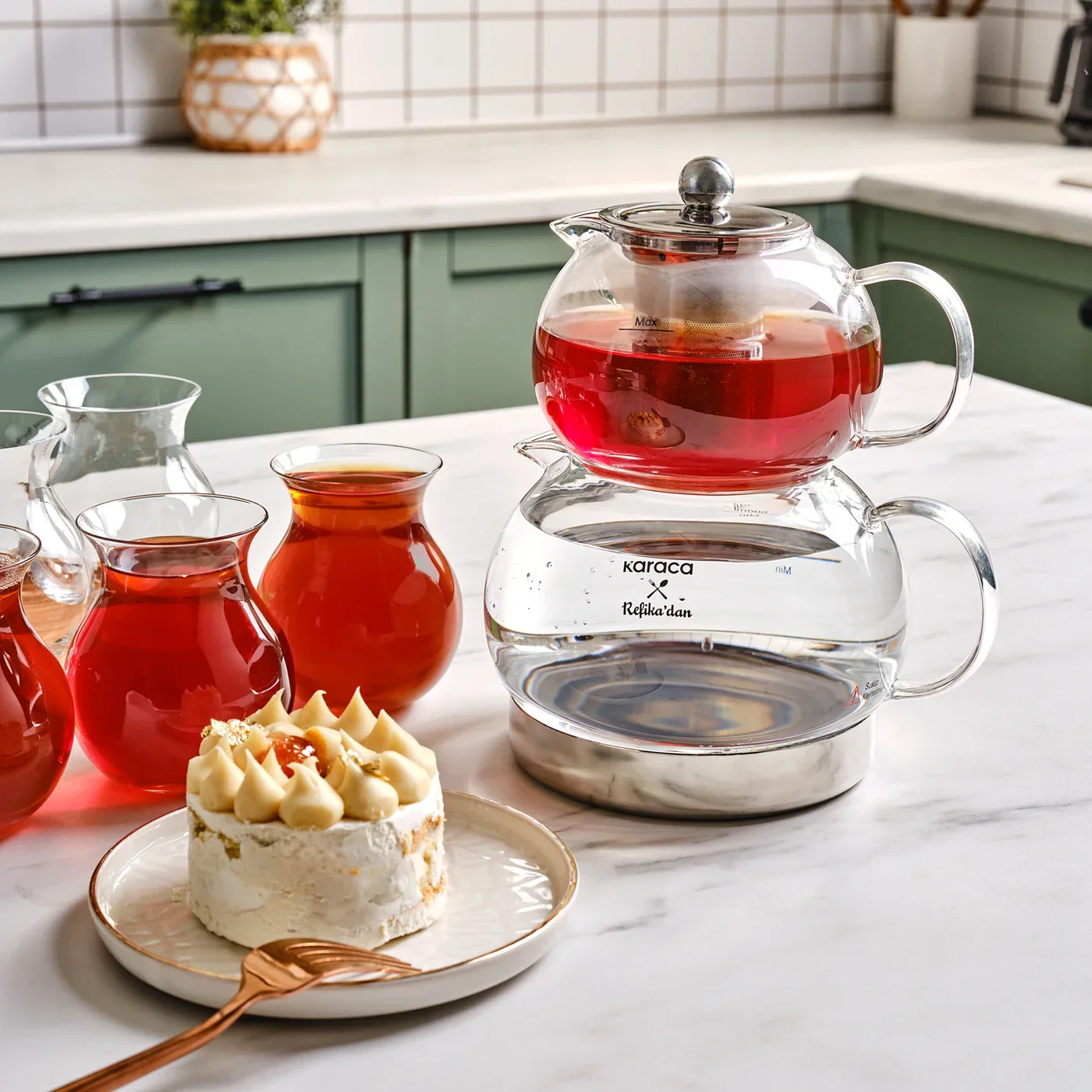KARACA X REFİKA Gönlübol Glas Teekanne – Bild 3