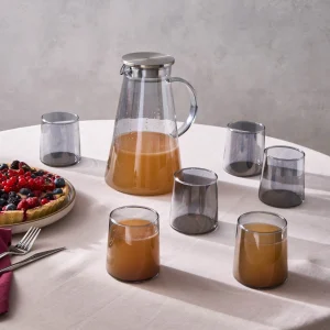 Karaca Serene 7-teiliges Gläser Set, Anthrazit