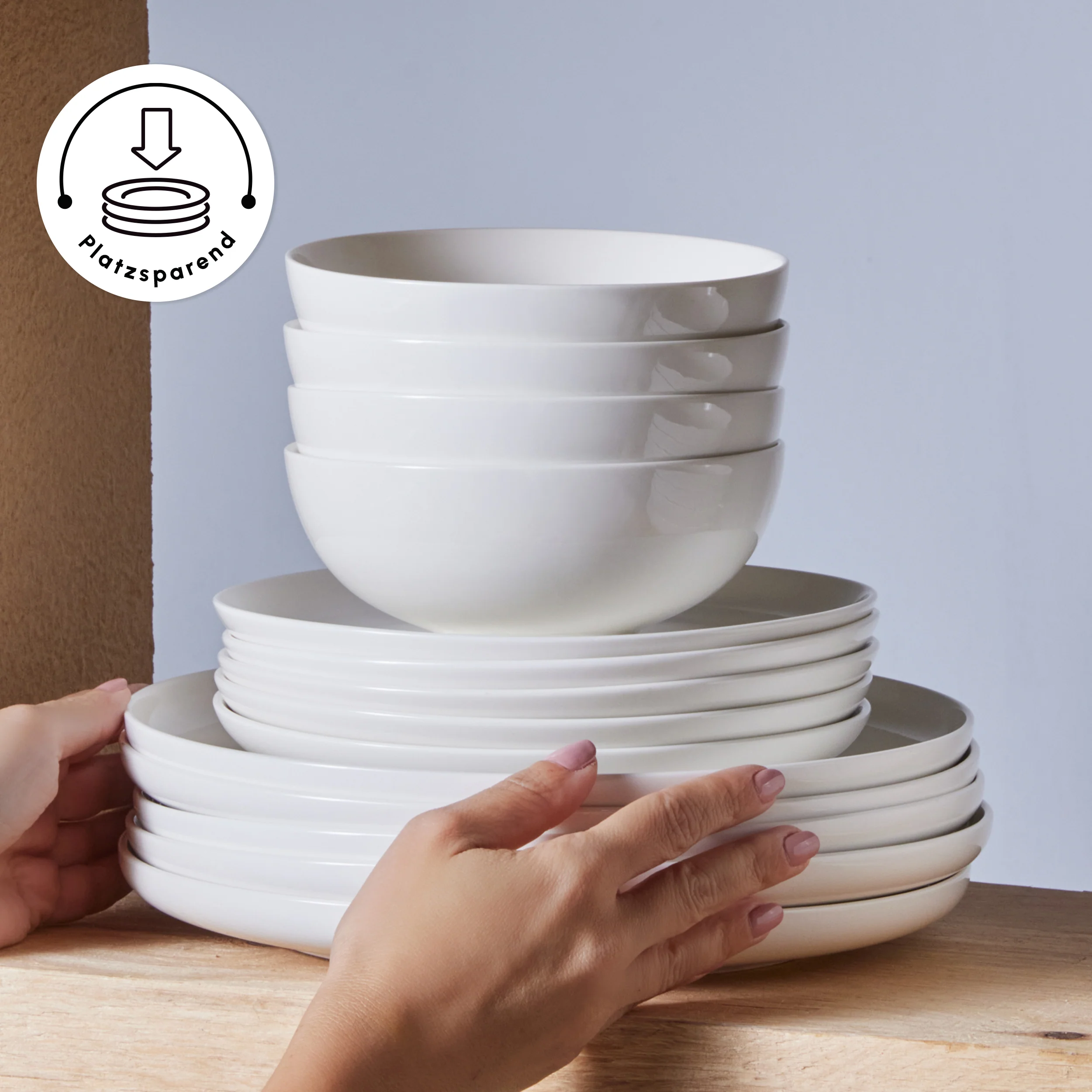 Karaca Streamline Favaro 53-Teiliges 12-Personen Geschirrset Weiß – Bild 8