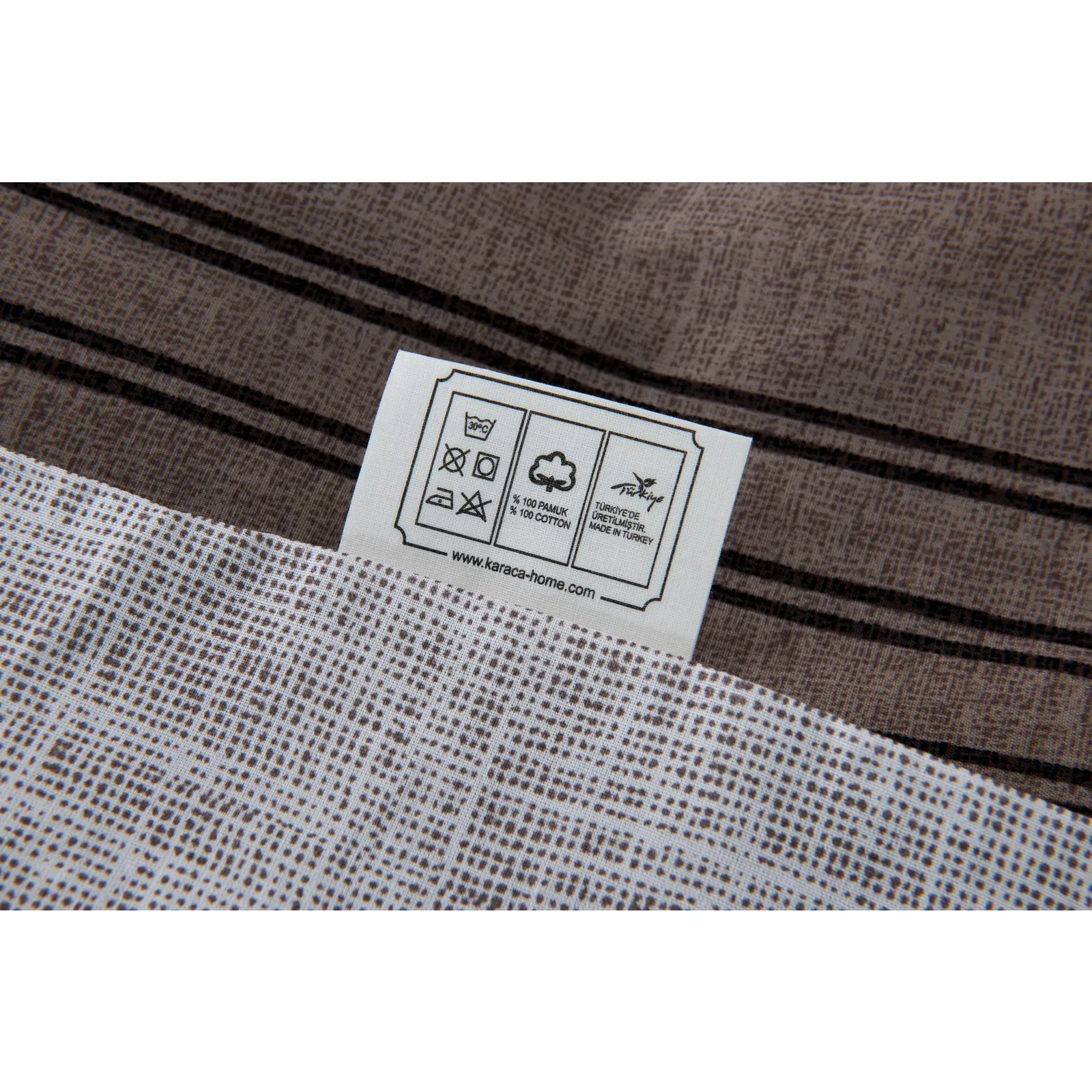 Karaca Home Aspen Schwarz-Braunes BettBezug Set (155 x 220 cm) Öko-Tex Zertifiziert – Bild 4