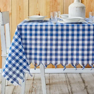 Sarah Anderson Quadratische Blaue Picknick-Tischdecke 140x140 cm