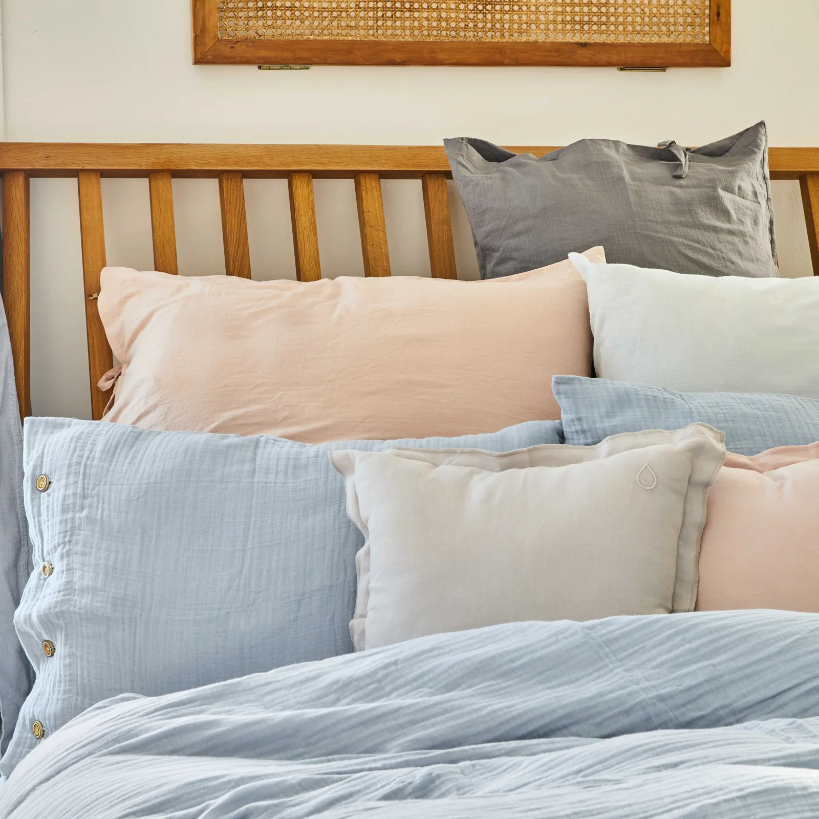 Karaca Home 4 Element Blau 100% Baumwolle Einzelbettdecke Wasser – Bild 2