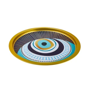 Karaca Nazar Rundes Metalltablett