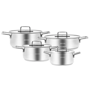 Karaca Arya 8-teiliges Edelstahl Kochgeschirr-Set