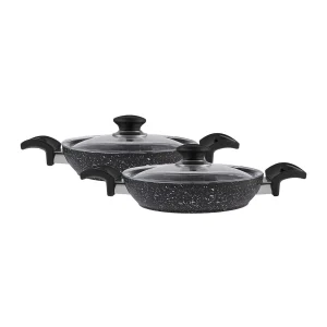 Karaca Defne Bio Granit 4 Teiliges Bratpfannen Set Schwarz