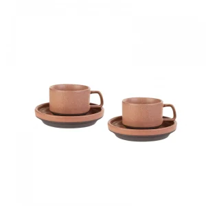 Karaca Stone Bronze Kaffeetassen-Set für 2 Personen