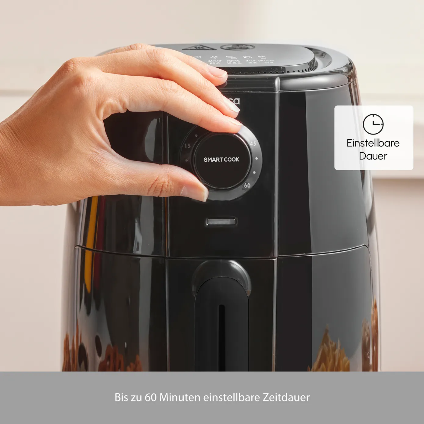 Karaca Smart Cook Airfryer, Schwarz – Bild 2