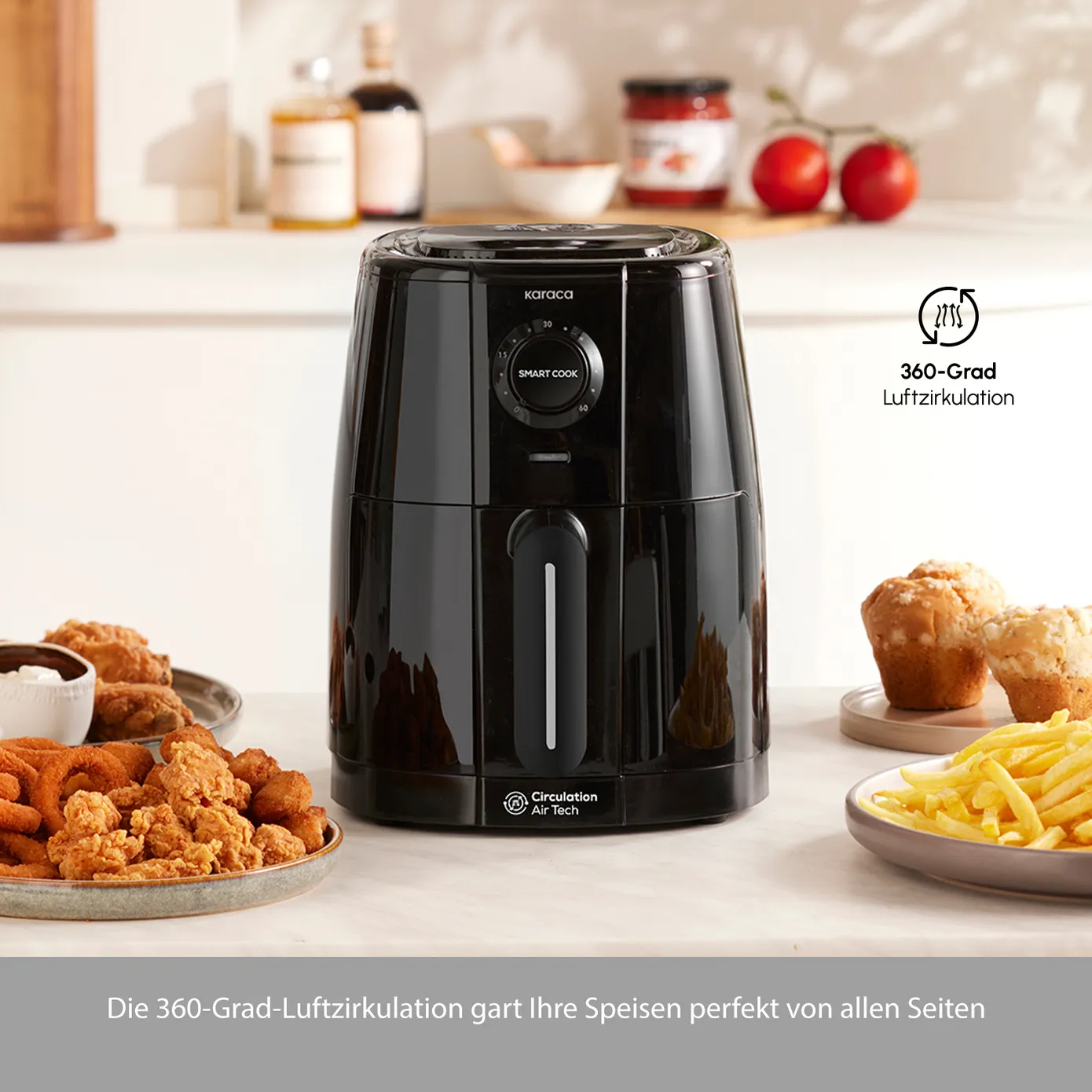 Karaca Smart Cook Airfryer, Schwarz – Bild 3