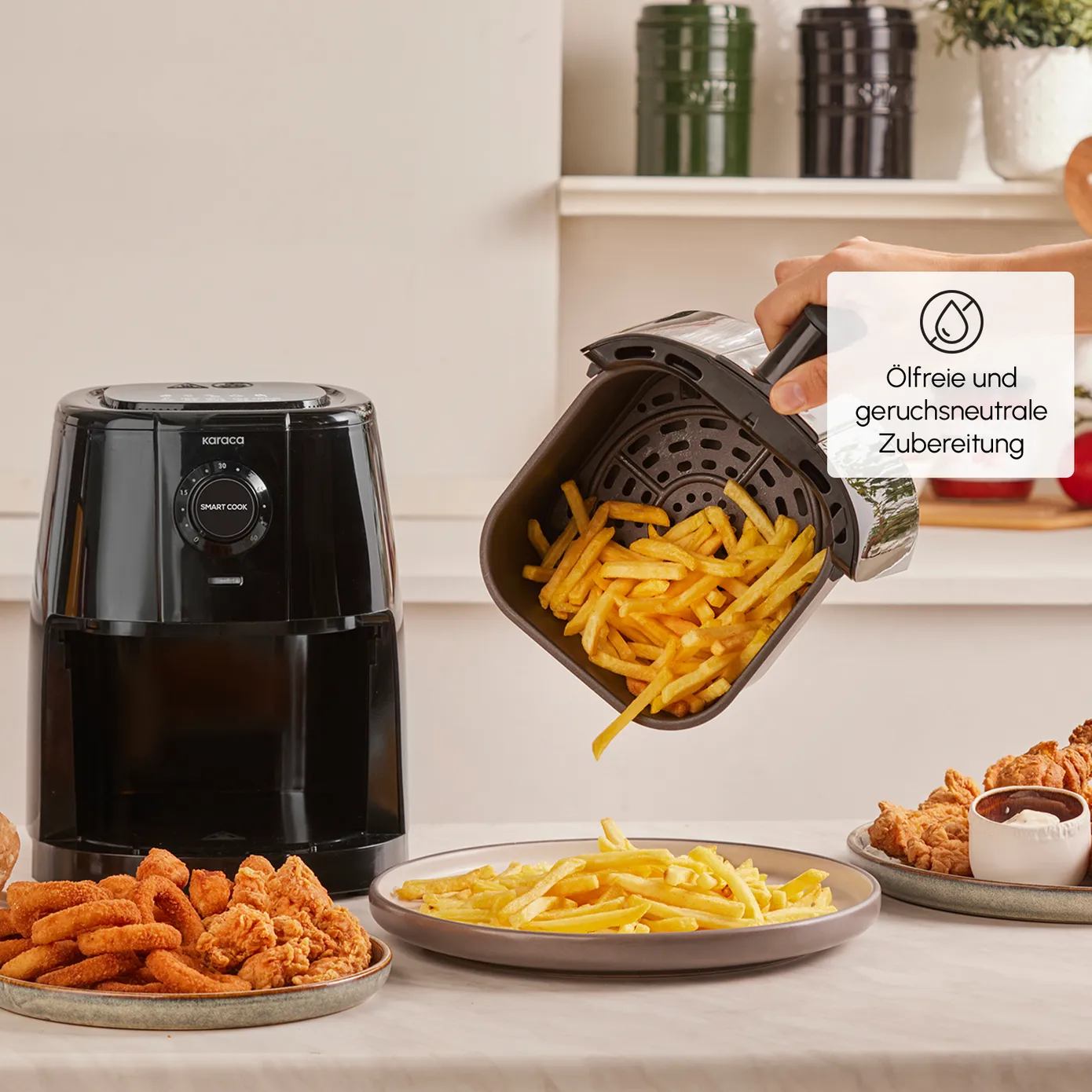 Karaca Smart Cook Airfryer, Schwarz – Bild 5