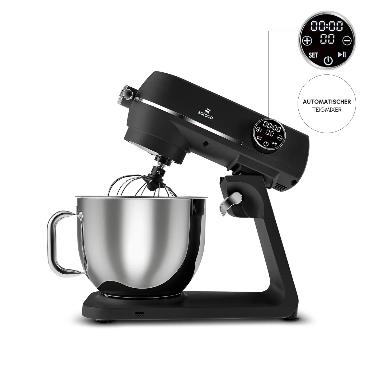 Karaca Multichef Artisan Digitale Anzeige 7 Liter Gusseisen Standmixer Schwarz 1800W – Bild 4