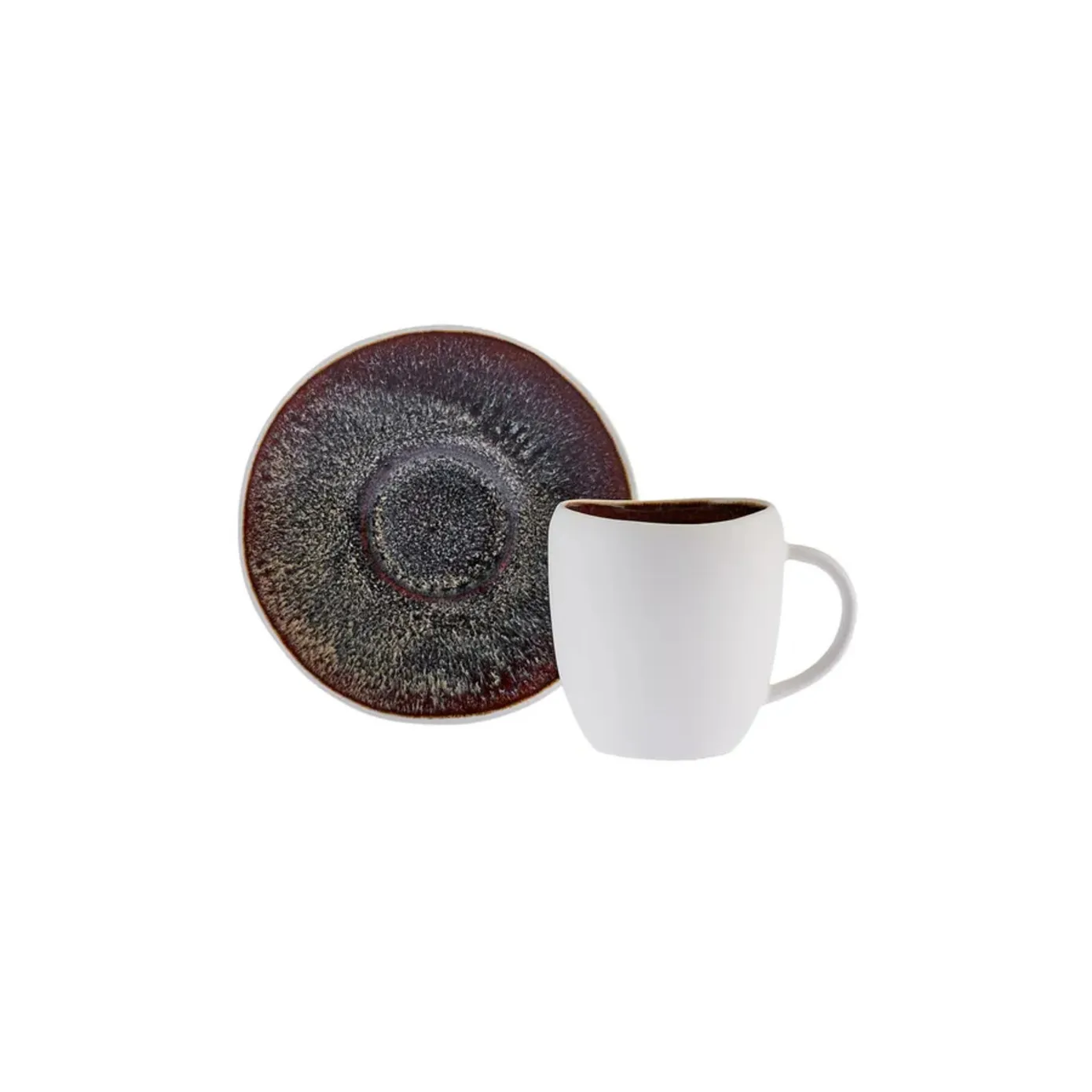 Karaca Galactic Reactive Glaze für 4 Personen Espresso Türkische Kaffeetasse Set, 8 Teilig, Weiß, 100 ml – Bild 5