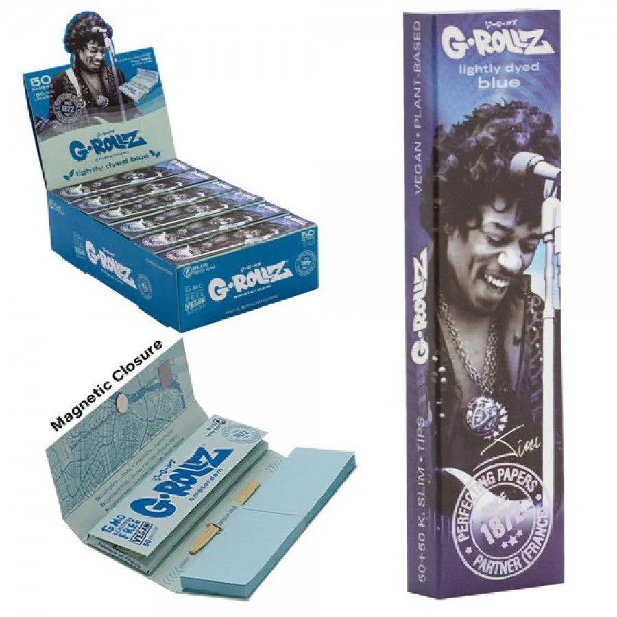 Radio Days 'Blue Spark' Unbleached King Size Papers mit Tips | G-Rollz