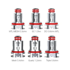 SMOK RPM Ersatzteil Coil Für Nord 4, Thallo, Thallo S, Nord X, RPM 2 Kit, RPM 2S, SCAR-P3, SCAR-P5, RPM Lite, Alike, Pozz X, Nord 2, Fetch Pro, RPM80, RPM80 Pro, Fetch Mini, RPM40,Morph Pod 40 Kit,RPM4 Kit (5 Stück/Packung)