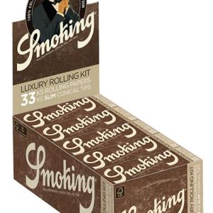 Brown Luxury Rolling Kit KS Papers & Tips | Smoking