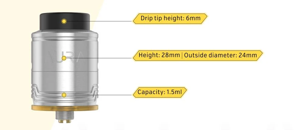 Digiflavor Aura BF RDA Tank Atomizer Verdampfer By DJLsb Vapes - 1,5ml – Bild 2