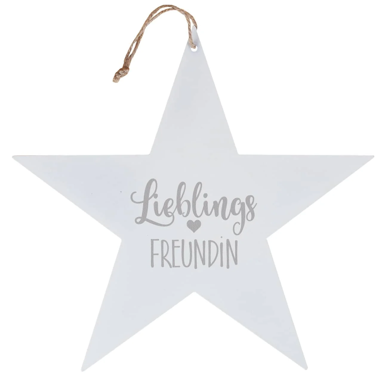 Metallanhänger in Sternform - Lieblings - mit Wunschaufdruck in rot oder weiß – Bild 8