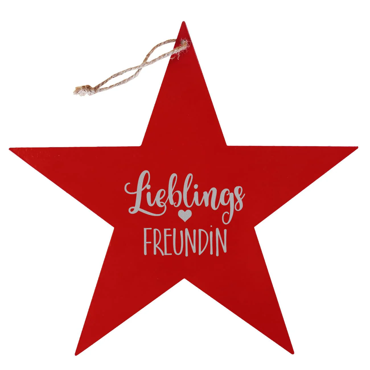 Metallanhänger in Sternform - Lieblings - mit Wunschaufdruck in rot oder weiß – Bild 9