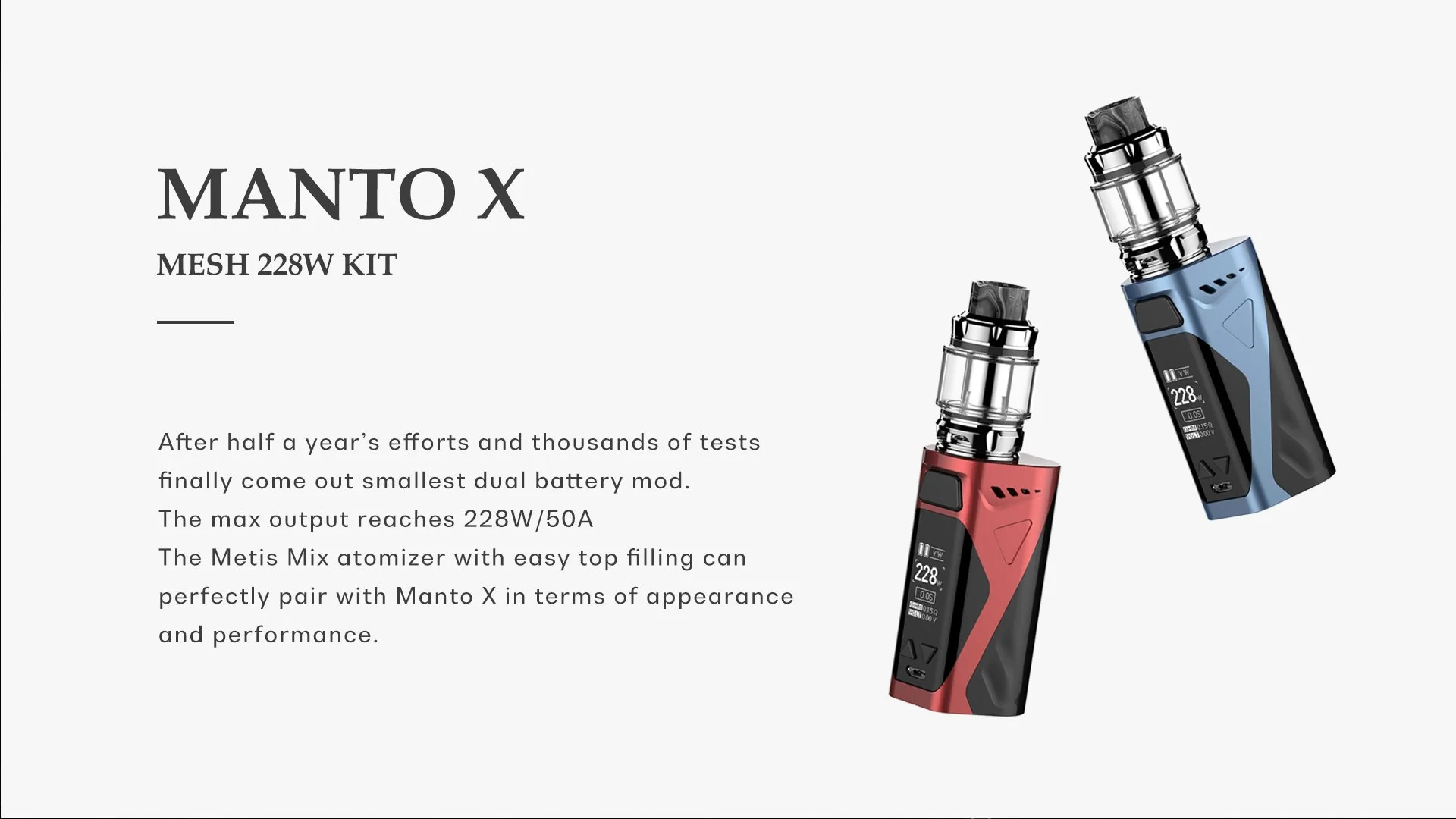 Rincoe Manto X Mesh 228W Starterset mit Metis Mix 6mL Verdampfer – Bild 8